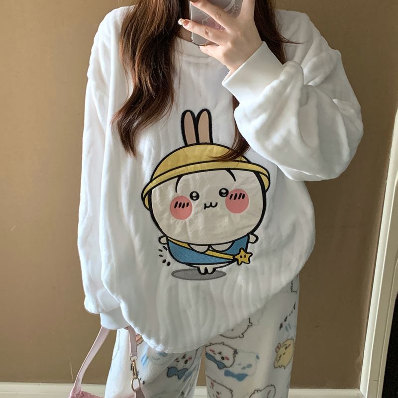 ชุดนอนผ้าฟลีซลายการ์ตูน Usagi  - Women Shoes Xxl บทวิจารณ์และราคา