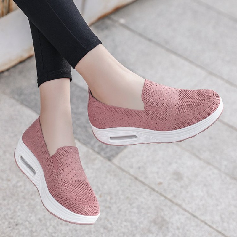 รองเท้าผ้าใบผู้หญิงแบบสวม สไตล - Women Shoes Tennis บทวิจารณ์และราคา