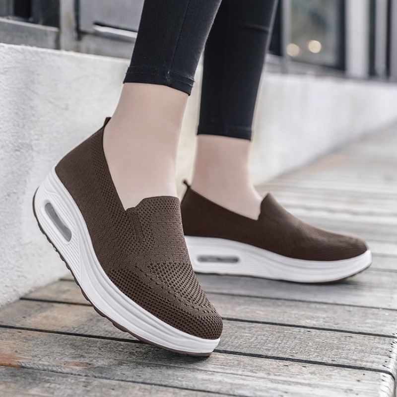 รองเท้าผ้าใบผู้หญิงแบบสวม สไตล - Women Shoes Tennis บทวิจารณ์และราคา