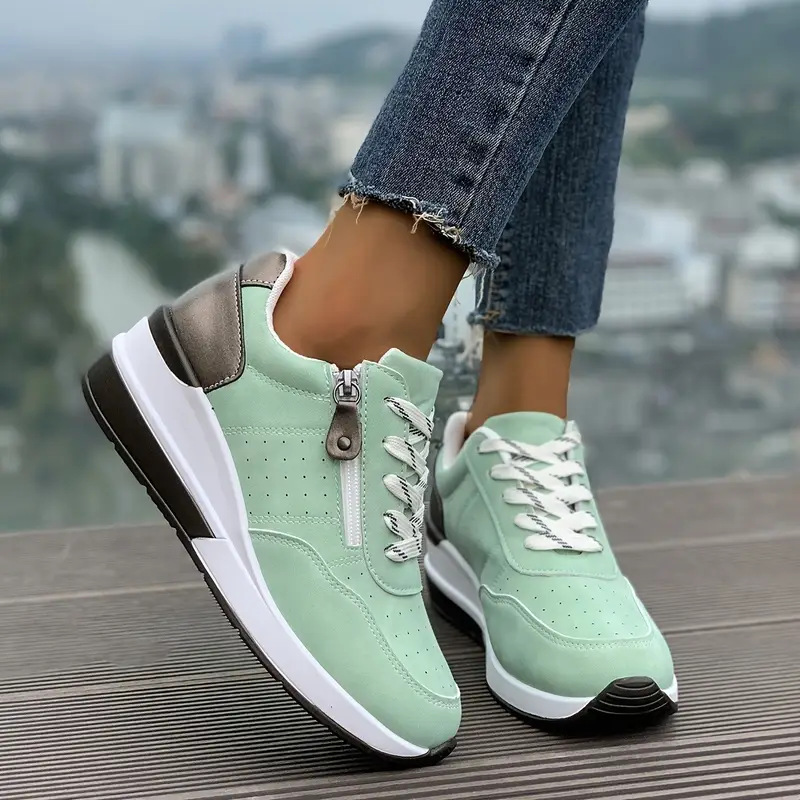 รองเท้าผ้าใบผู้หญิงแบบมีซิปด้า - Oxford Lace Up Women บทวิจารณ์และราคา