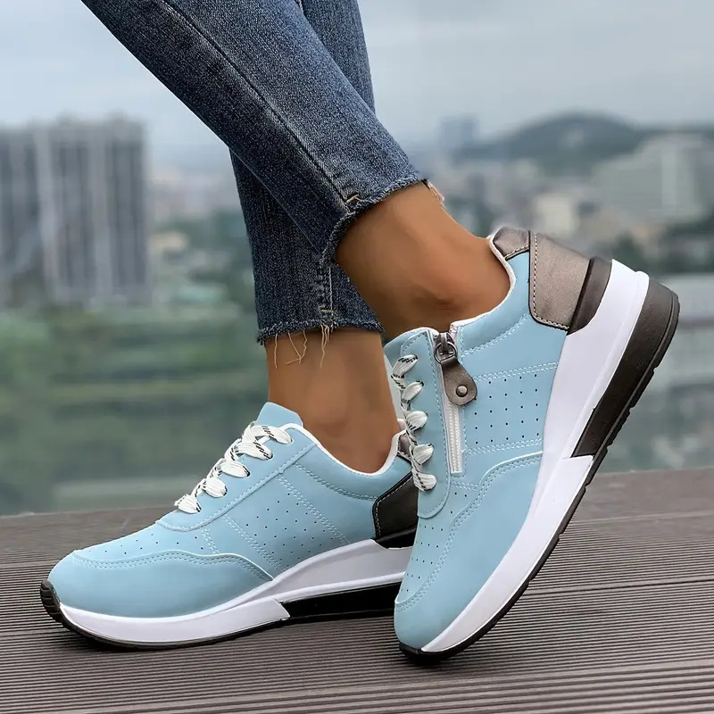 รองเท้าผ้าใบผู้หญิงแบบมีซิปด้า - Oxford Lace Up Women บทวิจารณ์และราคา