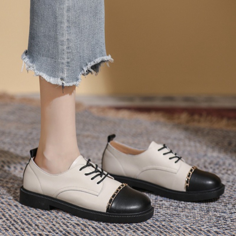 ใหม่ย้อนยุครองเท้าผู้หญิงแฟชั่ - Oxford Lace Up Women บทวิจารณ์และราคา