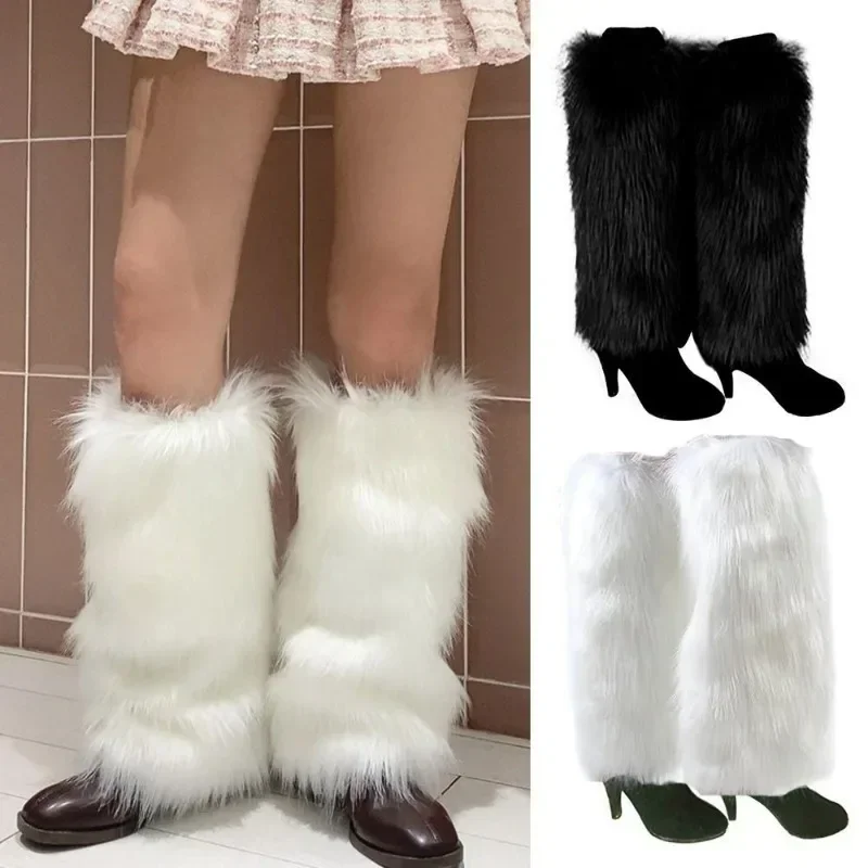 ถุงเท้าบูทหุ้มขาขนเฟอร์เทียมสี - Sock Boot Women บทวิจารณ์และราคา