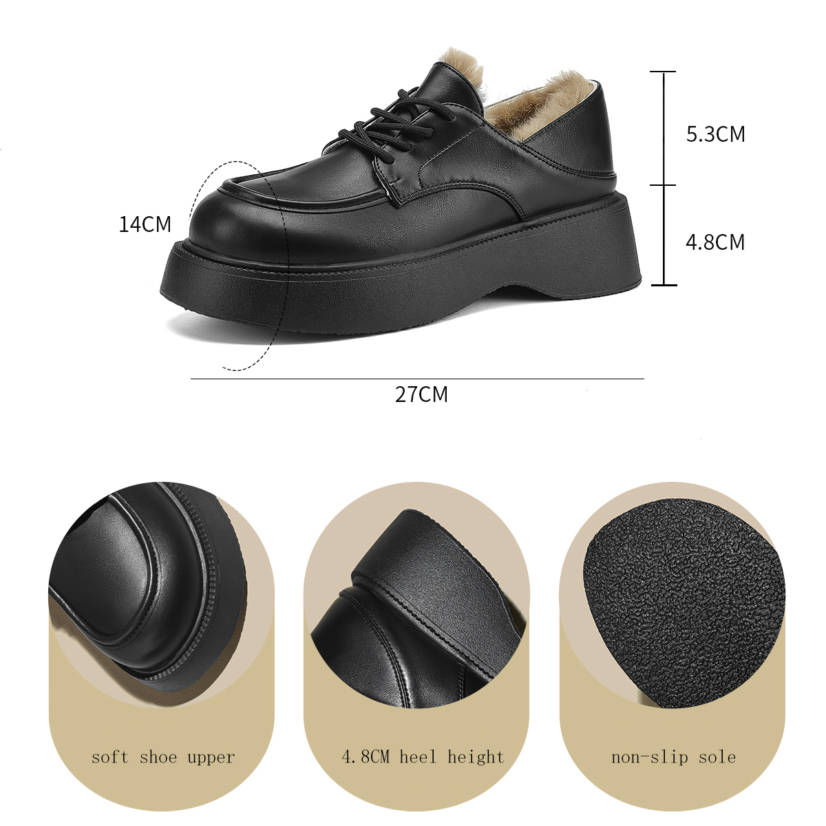 รองเท้าออกซ์ฟอร์ดแพลตฟอร์มสำหร - Oxford Lace Up Women บทวิจารณ์และราคา