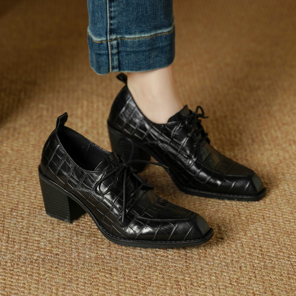 รองเท้าผู้หญิง หนังแท้ คอลเลคช - Oxford Lace Up Women บทวิจารณ์และราคา
