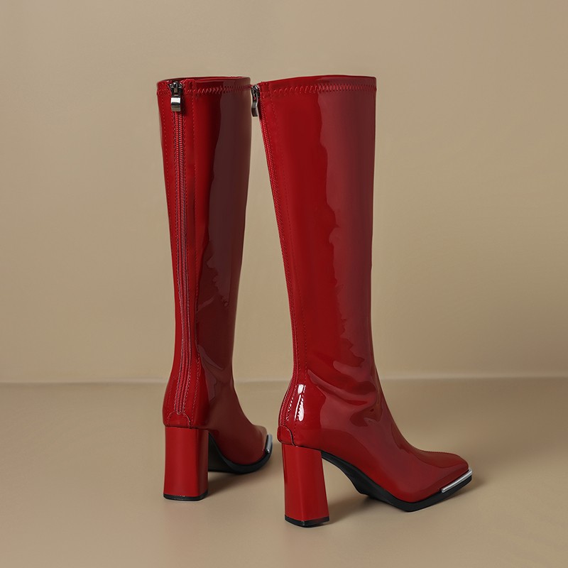 เข่ารองเท้าบูทสูงฤดูใบไม้ร่วงใ - Knee High Boots Women บทวิจารณ์และราคา