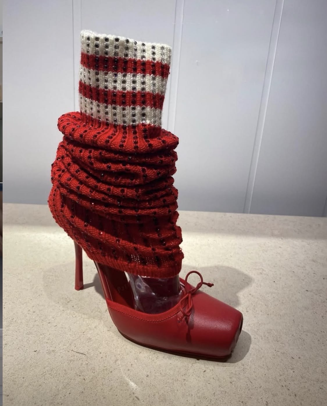 รองเท้าส้นสูงแบบสวมทรงสี่เหลี่ - Sock Boot Women บทวิจารณ์และราคา
